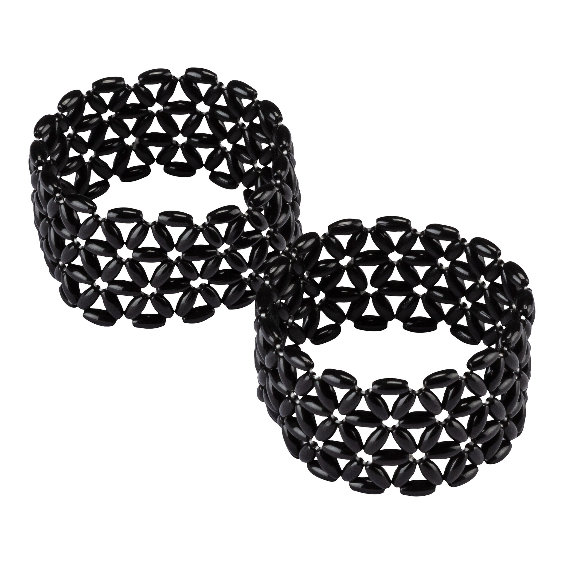 Ärmel-Raffer Elegance, 2 Stück, schwarz