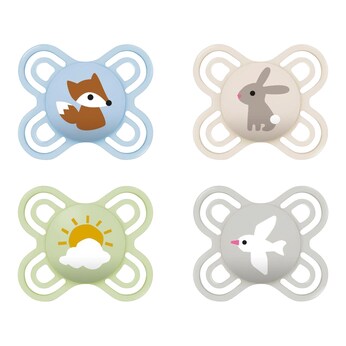 4er-Pack Schnuller Perfect Start Silikon, 0-2 M