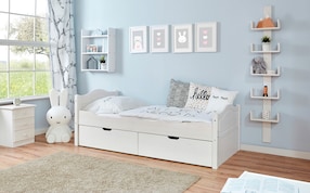 Einzelbett "Leni" 90x200 Kiefer Weiß