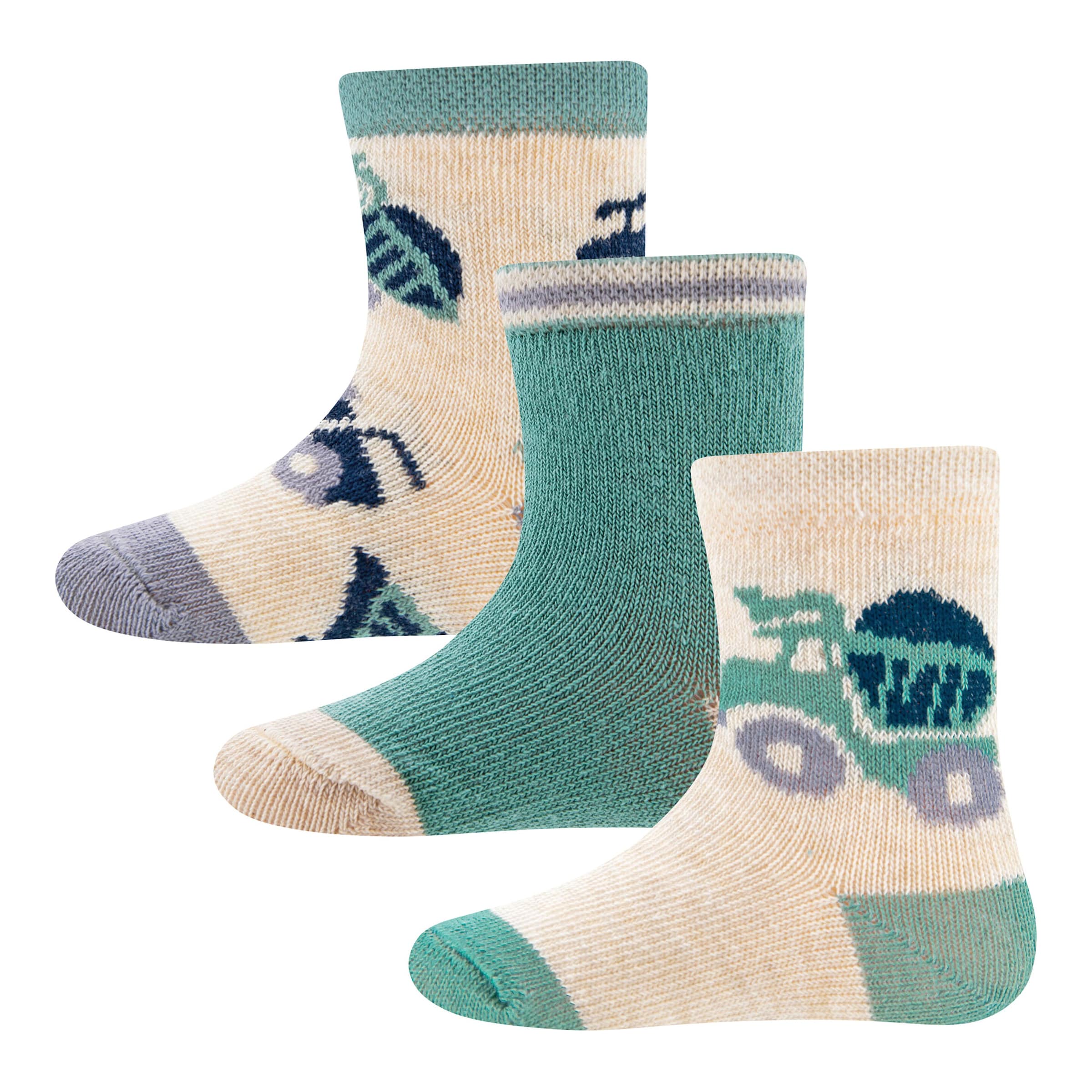 Ewers 3er-Pack Socken Baustellenfahrzeuge