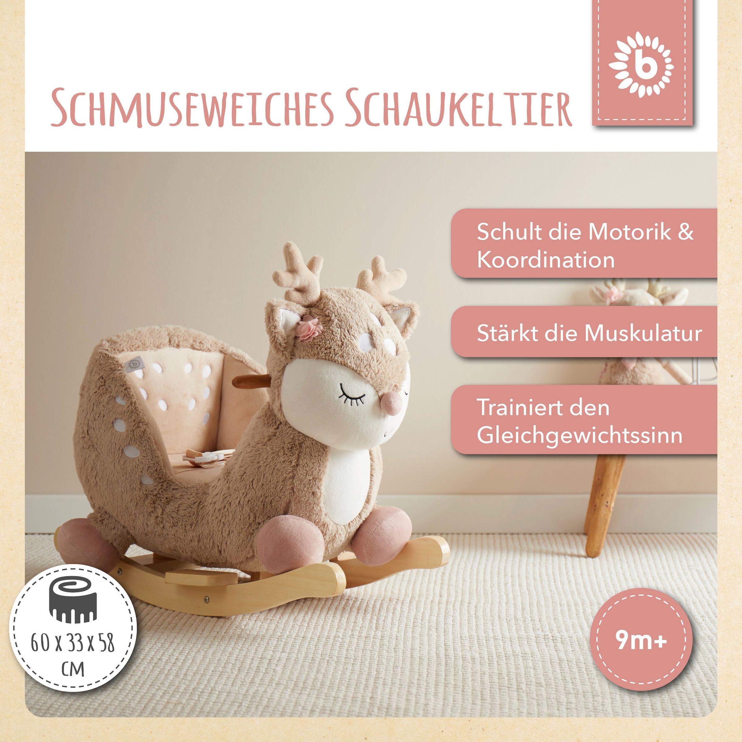 Bieco Schaukeltier Reh Ella