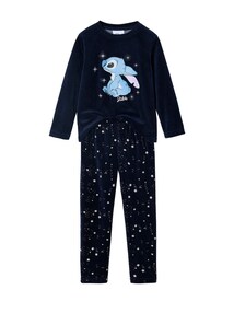 Schlafanzug Disney LILO & STITCH aus Samt, Mädchen