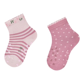 2er-Pack Krabbelsocken Ringel Punkte
