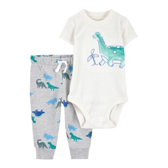 2-tlg. Set Body kurzarm und Jogginghose Dinos