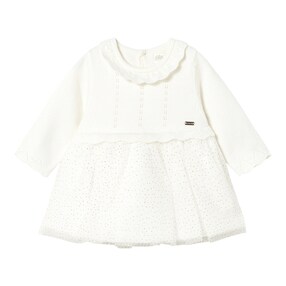 Kleid langarm 2in1 Strickpullover und Tüllrock