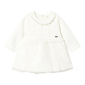 Kleid langarm 2in1 Strickpullover und Tüllrock