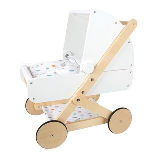 Poussette pour poupée Little Button en bois