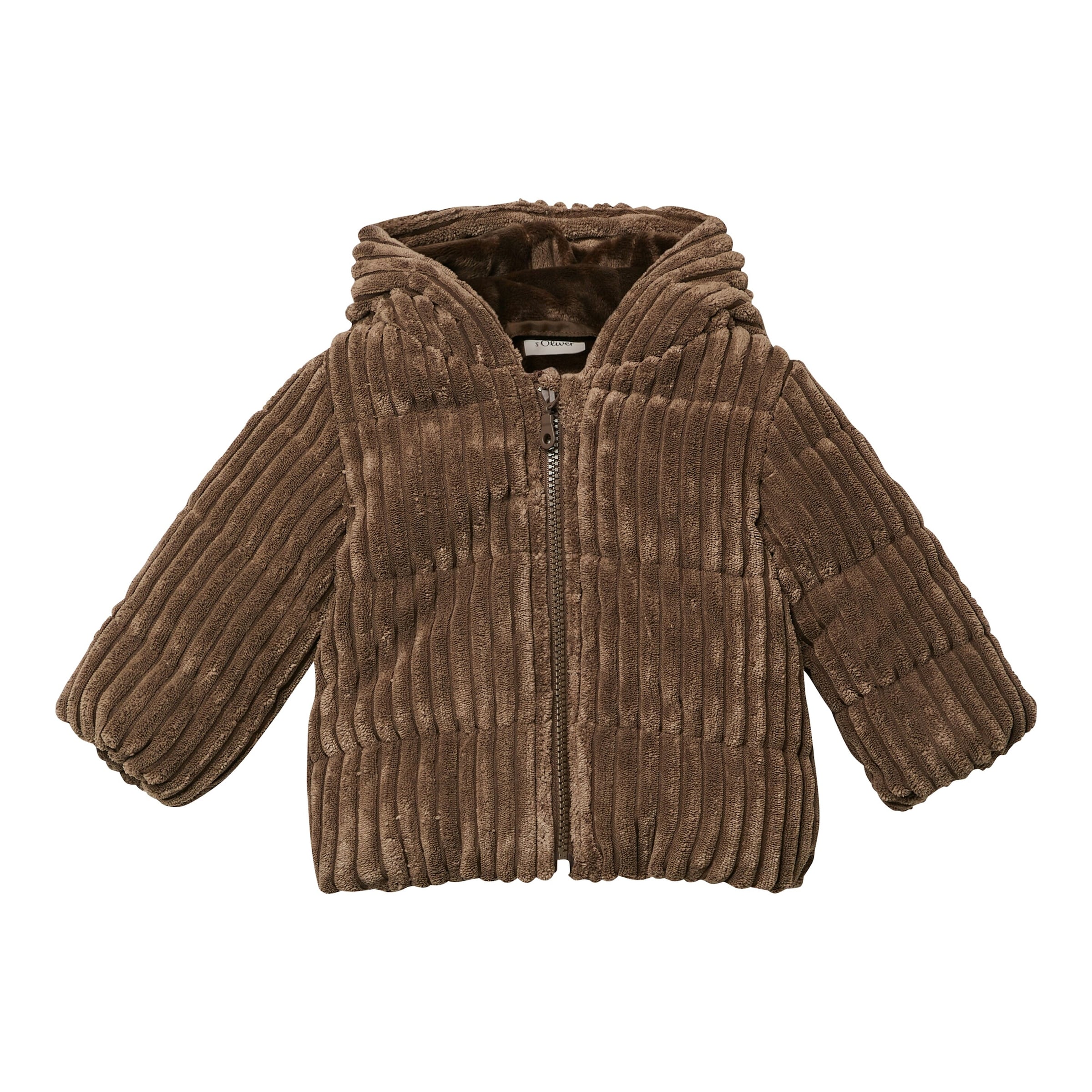 S.Oliver Cord-Steppjacke mit Kapuze Plüschfutter