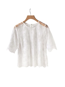 Transparente Spitzenbluse, Hochzeits-Capsule
