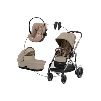 Kombikinderwagen eGazelle Trio-Set inkl. Babyschale Cloud G