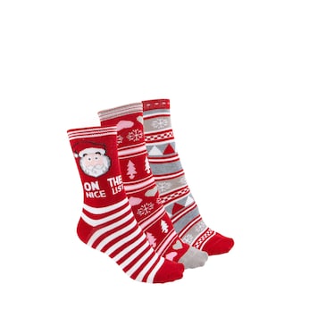 Lot de chaussettes de Noël, 3 paires
