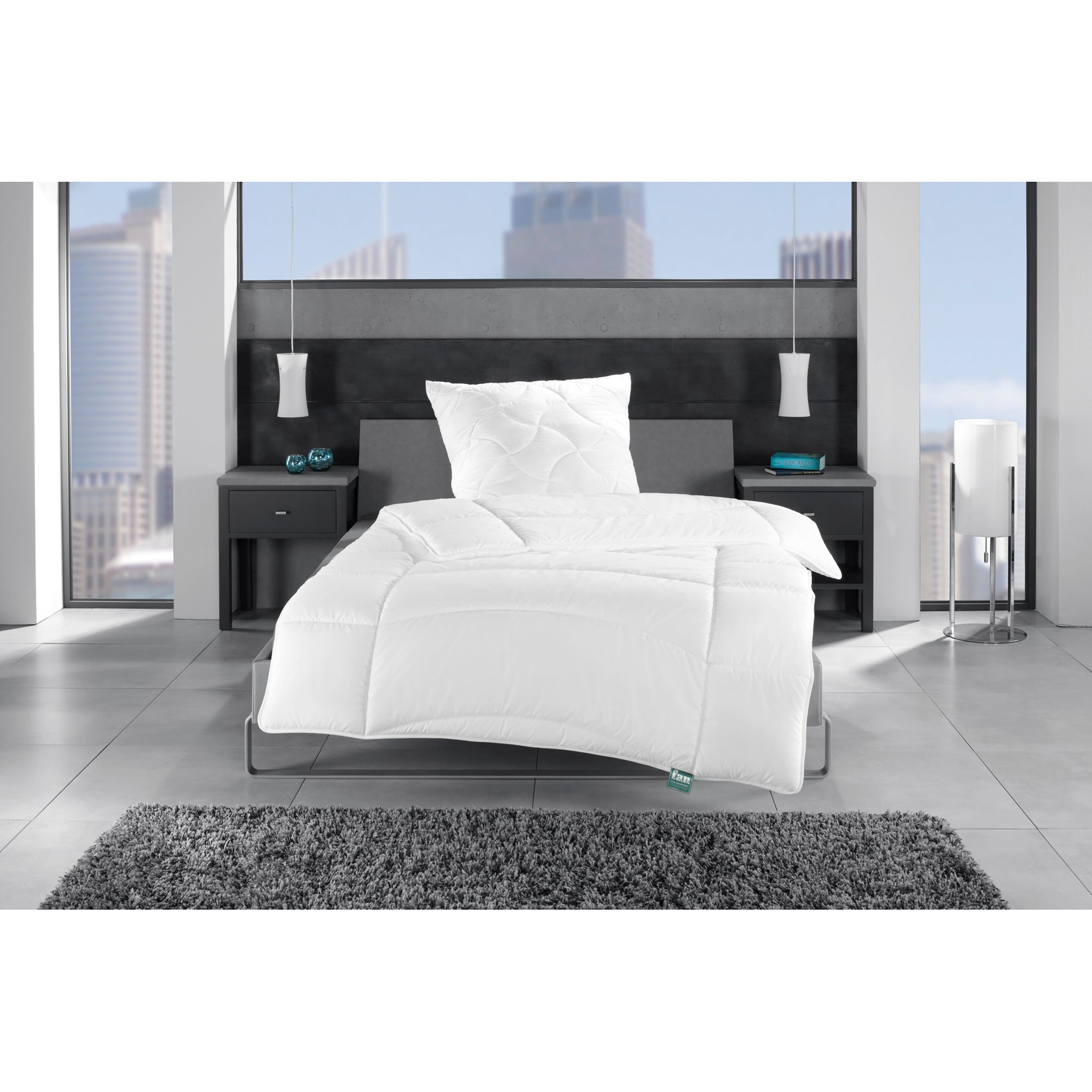 Steppbett Supersoft und kochfest weiss