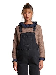 Umstands-Latzhose im Worker-Stil