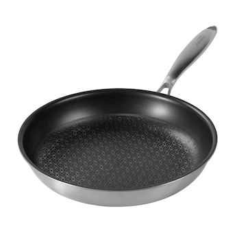 SILVERSTAR Edelstahlpfanne 28 cm | mit Wabenstruktur