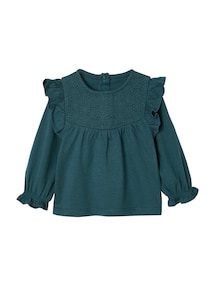 Baby Shirt mit Stickerei und Volants