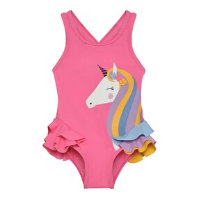 Maillot de bain ruchés licorne