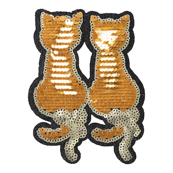 Patchs thermocollants «Chat doré»