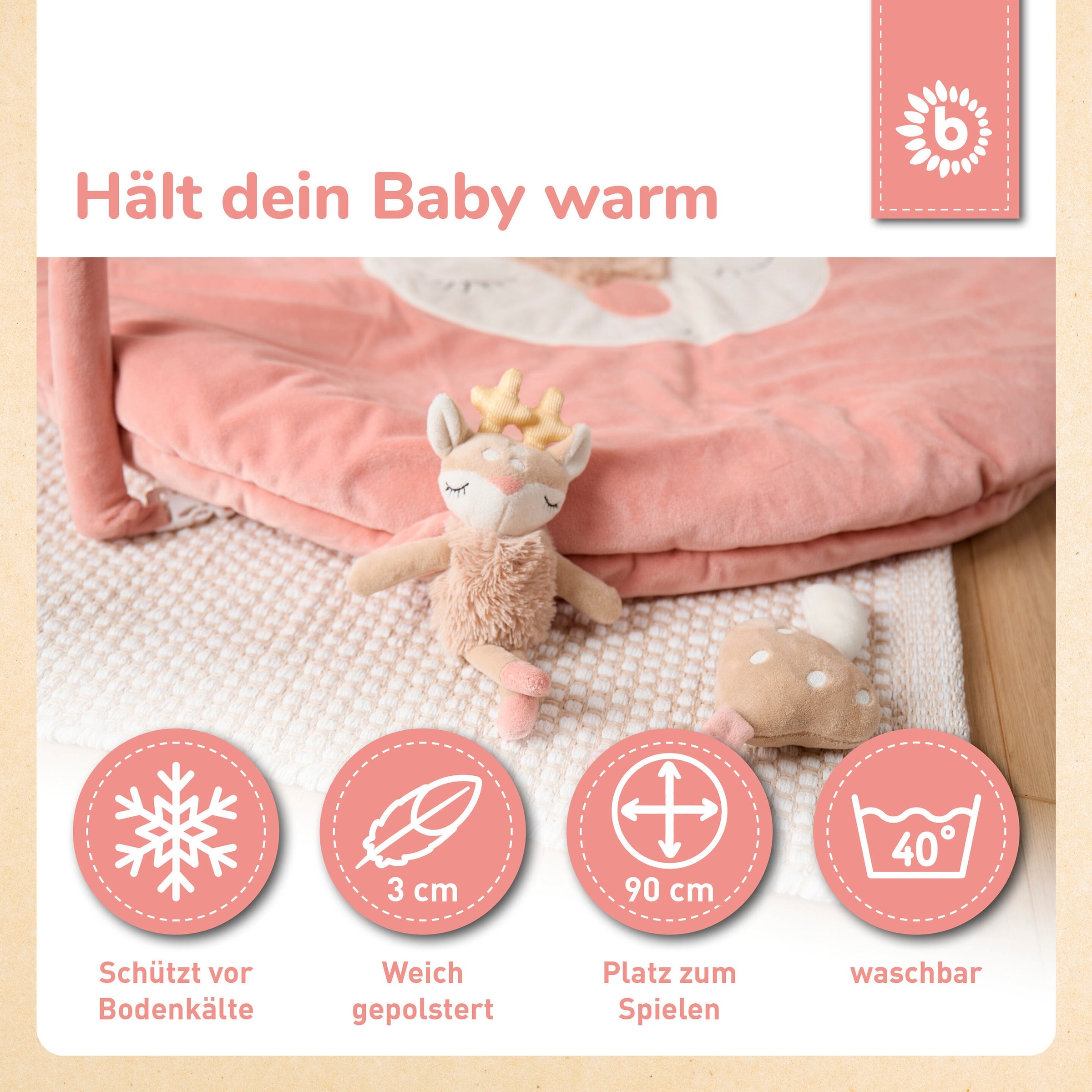 Thumbnail - Bieco Spieldecke mit Activitybogen Reh Ella