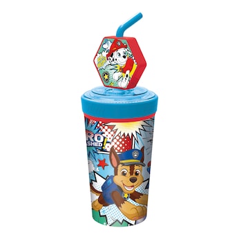 Tasse avec paille et personnage 3D, 475 ml