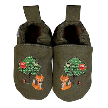 Kinderschuhe RecyStep Waldtiere grün