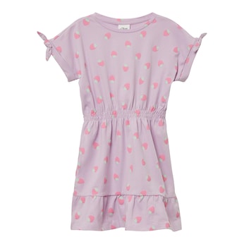 Robe à manches courtes fraises
