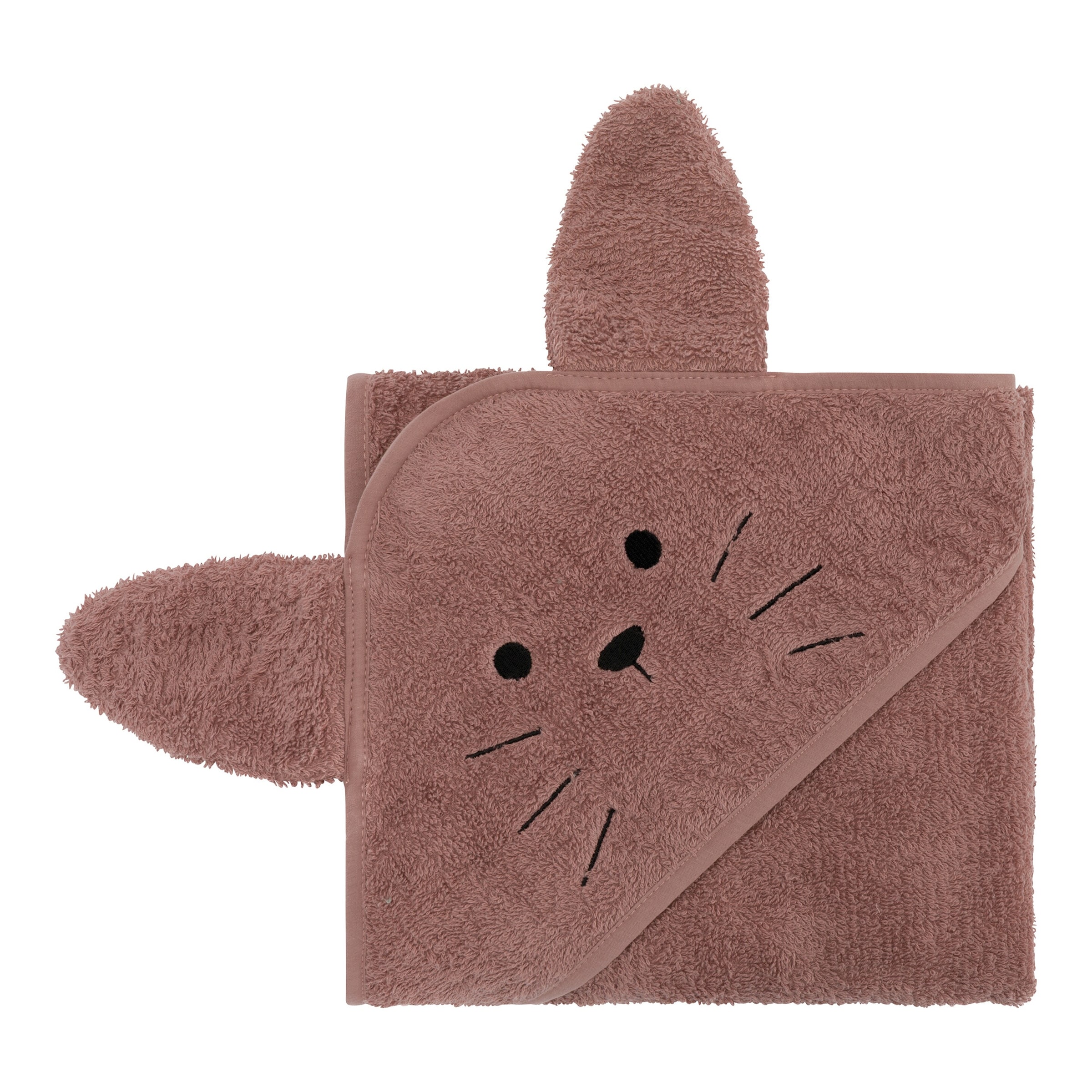 Fillikid Kapuzenbadetuch 75x75 cm rosa