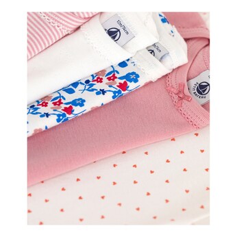5er-Pack Bodys langarm Herzen Blumen Ringel