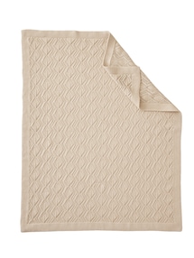Baby Decke mit Pointelle-Muster, Bio-Baumwolle