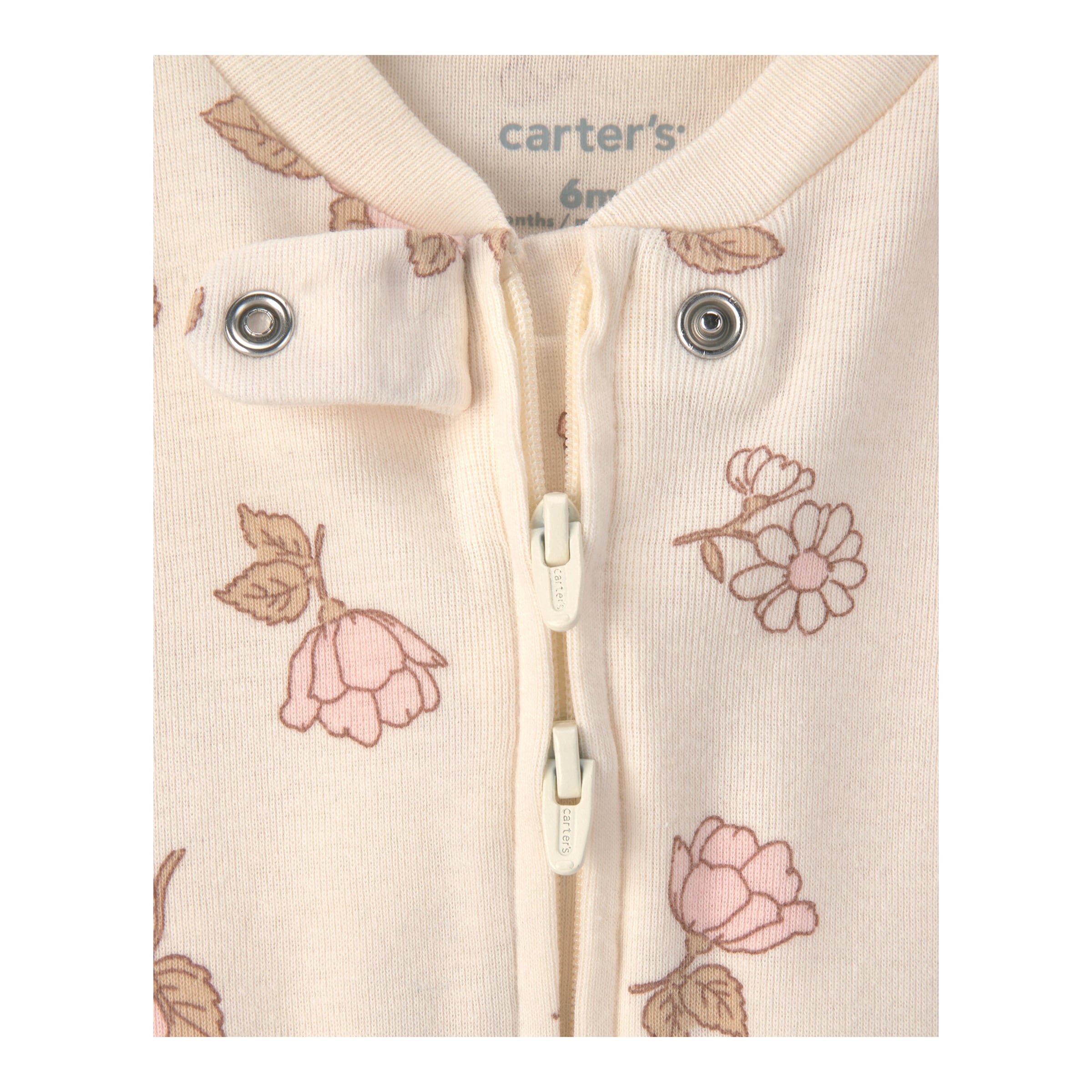 Carter's 2er-Pack Schlafoveralls mit Fuß Blumen Ringel