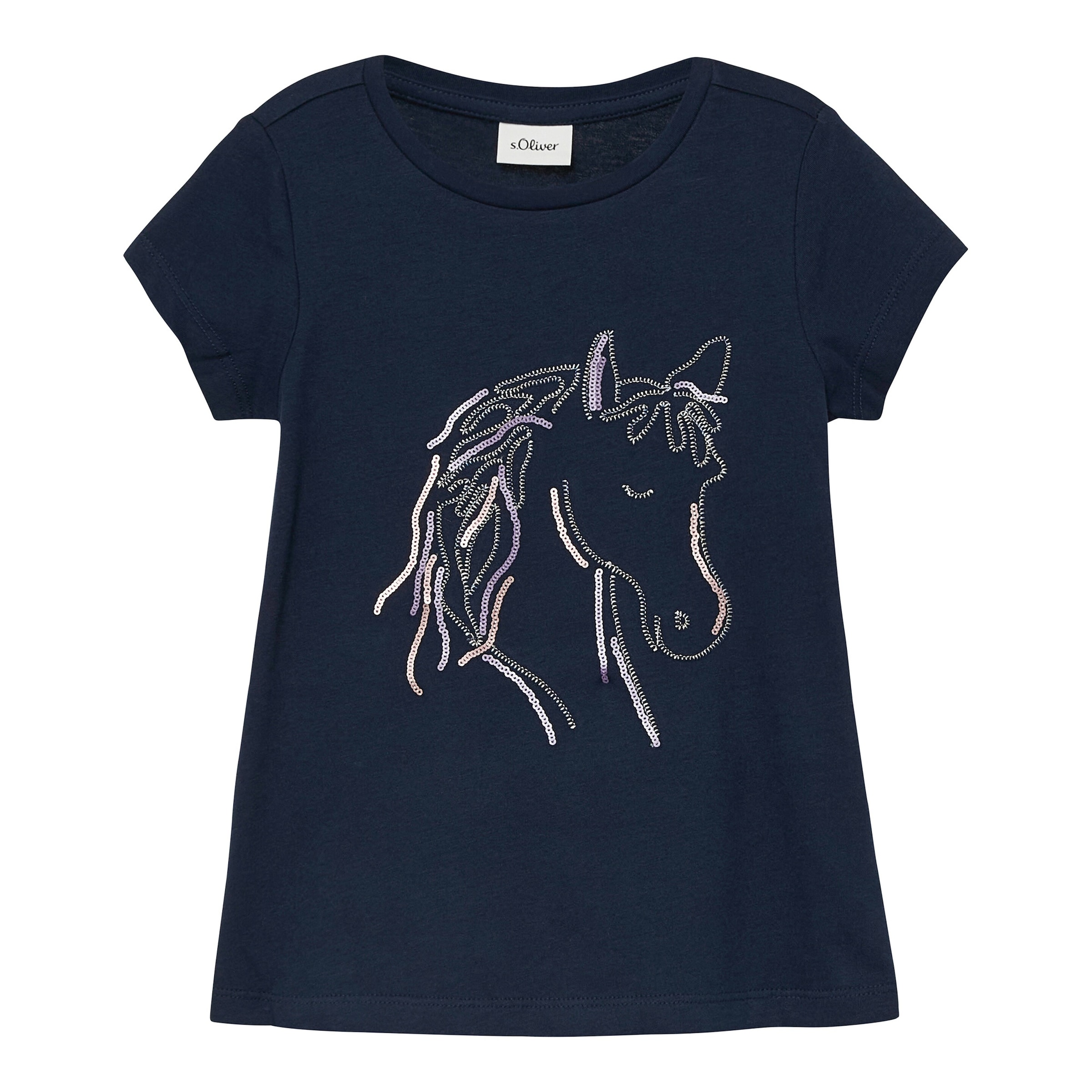 S.Oliver T-Shirt Pailletten-Pferd