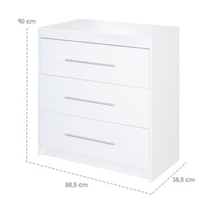 Wickelkommode mit 3 Schubladen Maren 