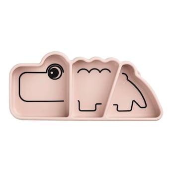 Assiette d’apprentissage silicone Croco le crocodile