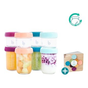 8er-Pack Aufbewahrungsbecher Glas