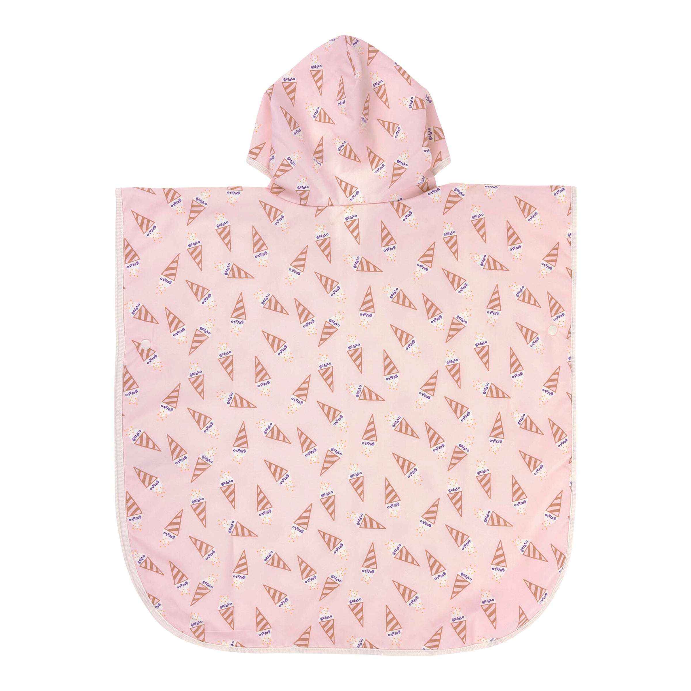 Lässig Wende-Badeponcho Dackel Eis rosa | mehrfarbig