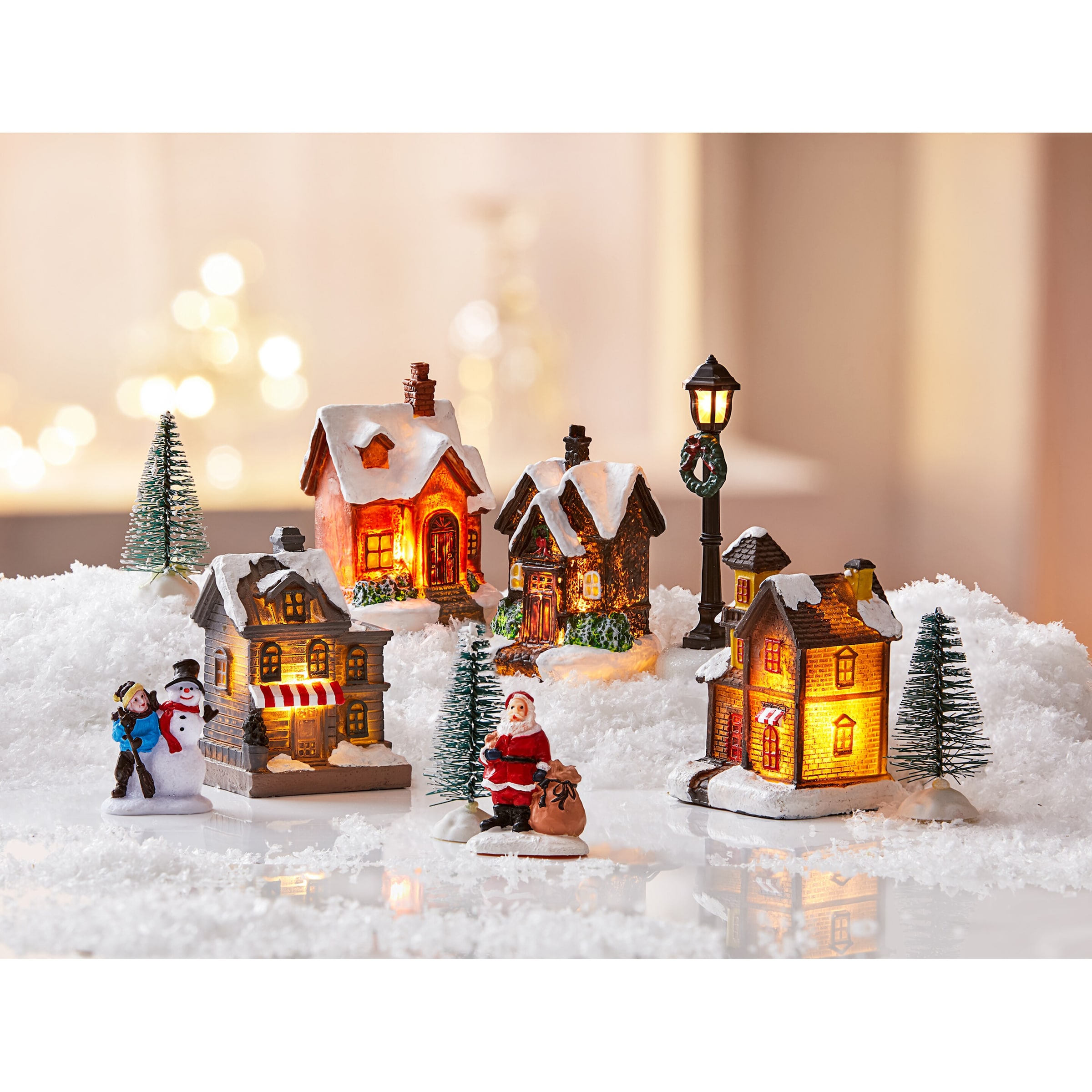 LED-Winterdorf,10-teilig