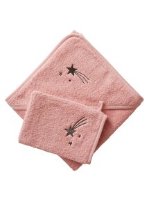 Baby Kapuzenbadetuch & Waschhandschuh