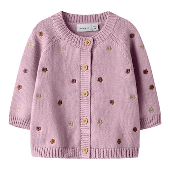 Strickjacke Blumenstickerei
