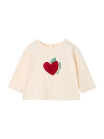 Shirt mit Herzmotiv Baby Mädchen, Bio-Baumwolle