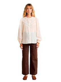 Umstandsbluse mit Stickerei und Spitze