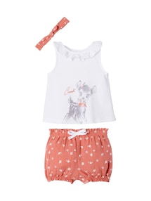 Baby-Set: Top, Shorts & Haarband Disney BAMBI