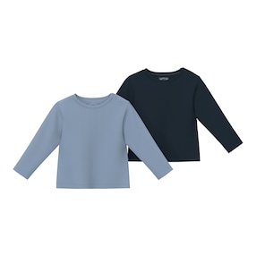 Lot de 2 T-shirts manches longues côtes
