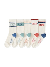 5er-Pack Socken Jungen mit Smiley-Motiv