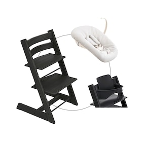 Bundle Treppenhochstuhl Eiche inklusive Newbornset Vanilla White & Babyset