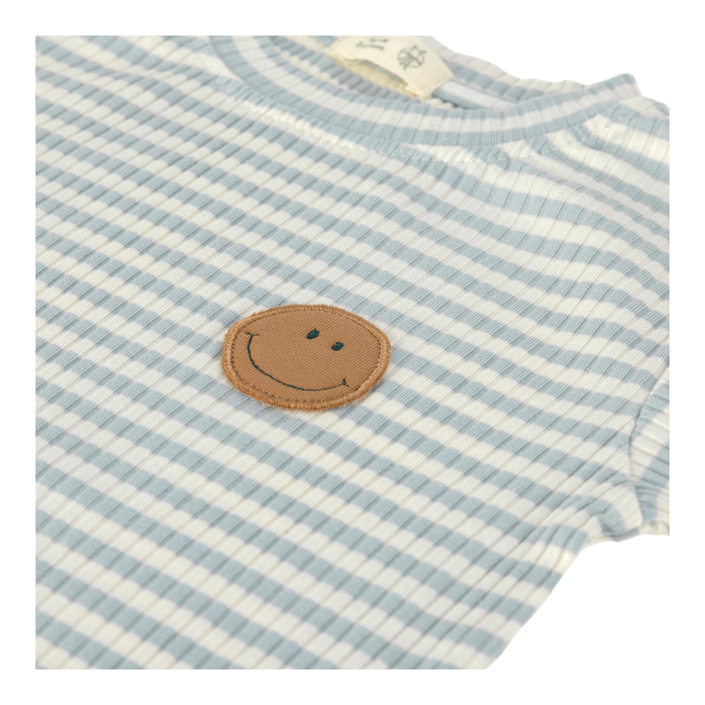 Shirt langarm Rippqualität Ringel Smiley Little Gang