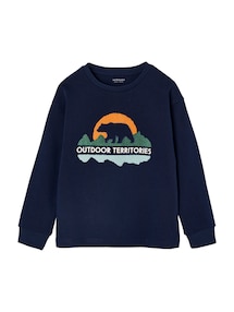 Jungen Shirt mit Frottee-Motiv