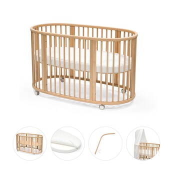 Bundle Sleepi inkl. Matratze und Spannbetttuch, Himmelstange und Himmell
