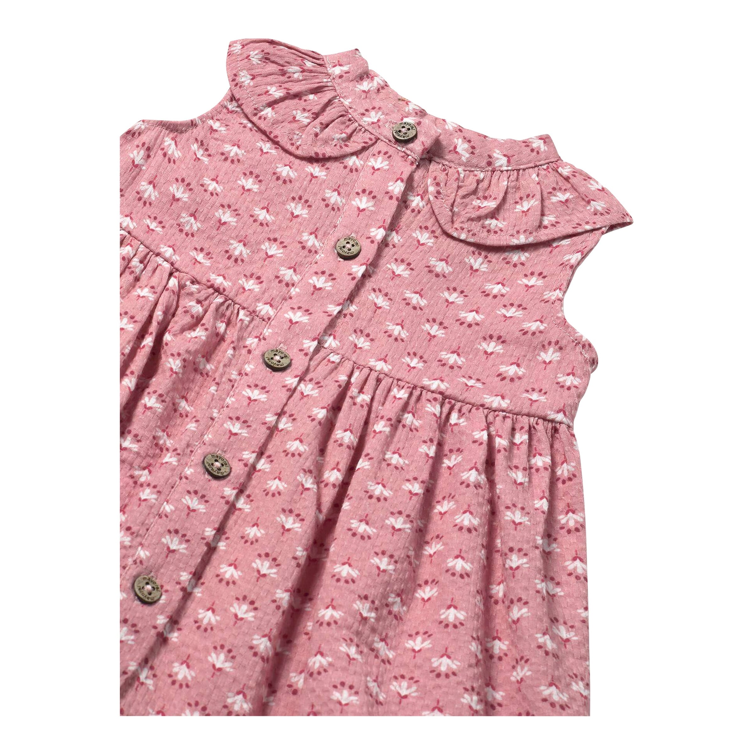 Kleid ohne Arm Kragen Blumen