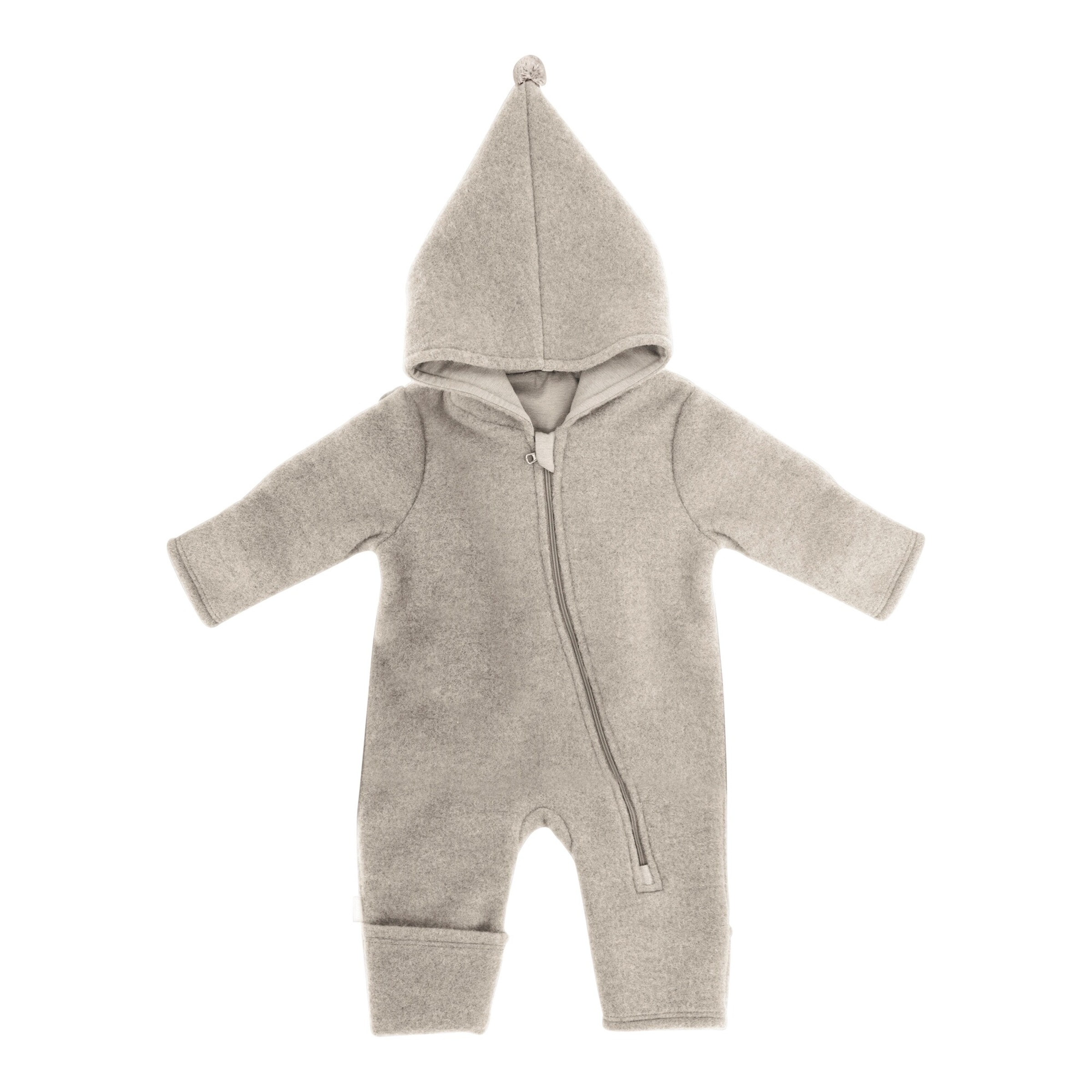 Maximo Wollfleece-Overall mit Kapuze und Klappfuß