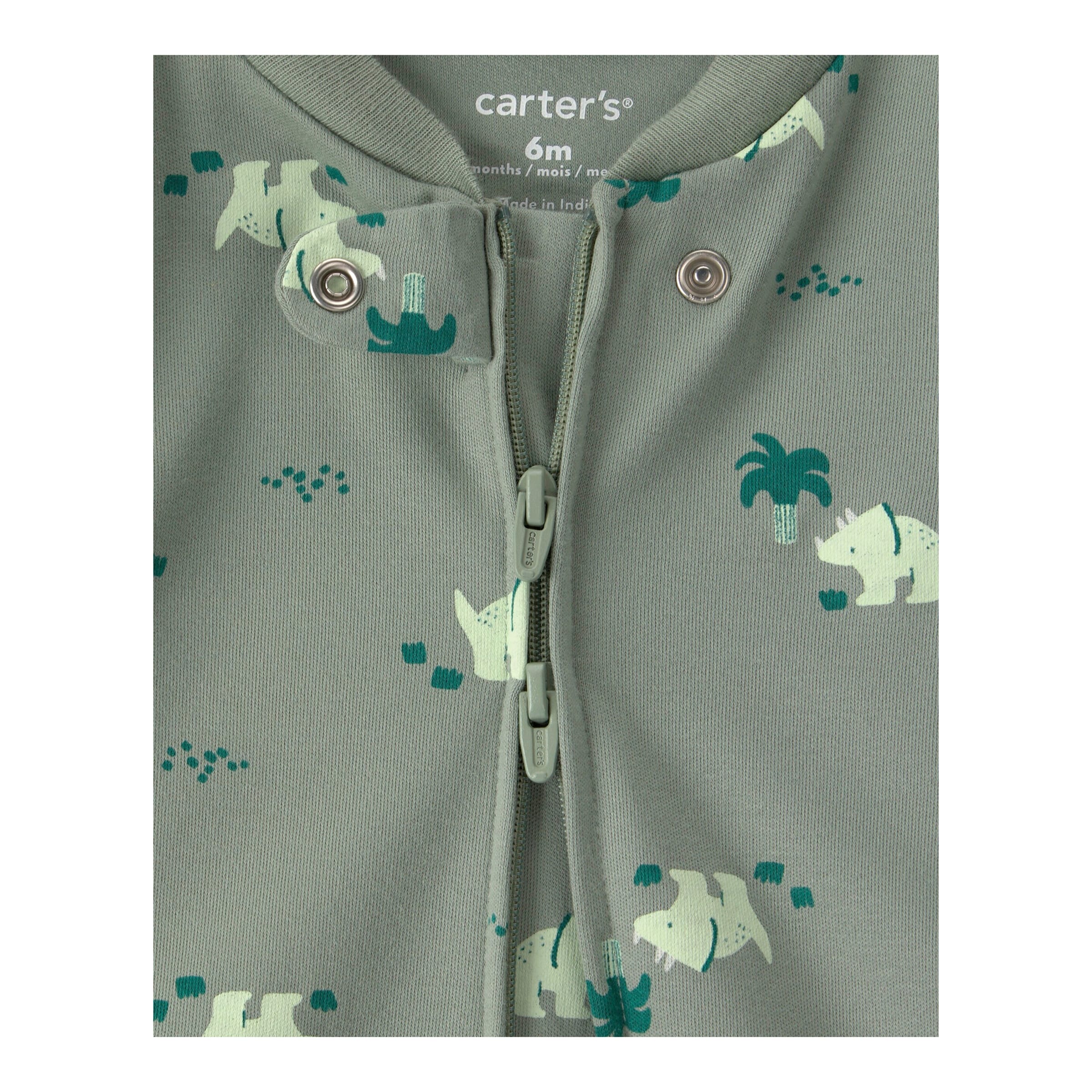 Schlafoverall mit Fuß Dinos