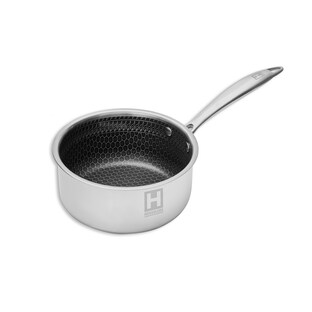 Casserole à manche et structure nid d’abeille, inox, 18 cm